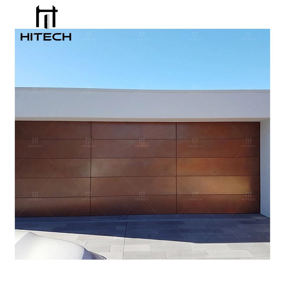 Hitech New Transparent Sectional Glass Garage Doors with Window Tempered Glass Insulated Vertical Bi Fold Plexiglass Garage Door