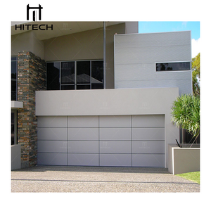 Hitech New Transparent Sectional Glass Garage Doors with Window Tempered Glass Insulated Vertical Bi Fold Plexiglass Garage Door