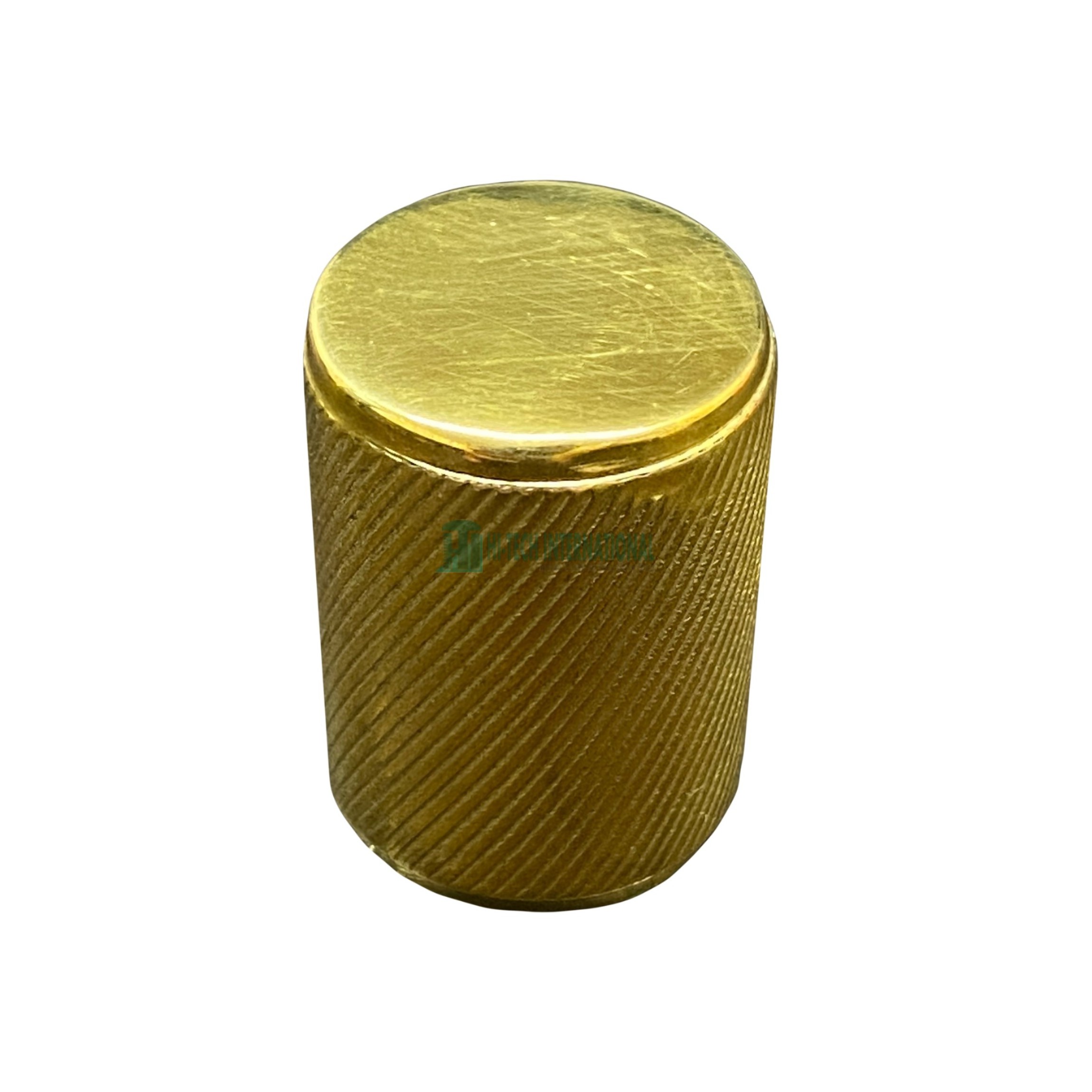 Brass Knurled Cabinet Knob - Solid Gold Handmade Drawer Knob - High Quality Polished Metal Cabinet Pull