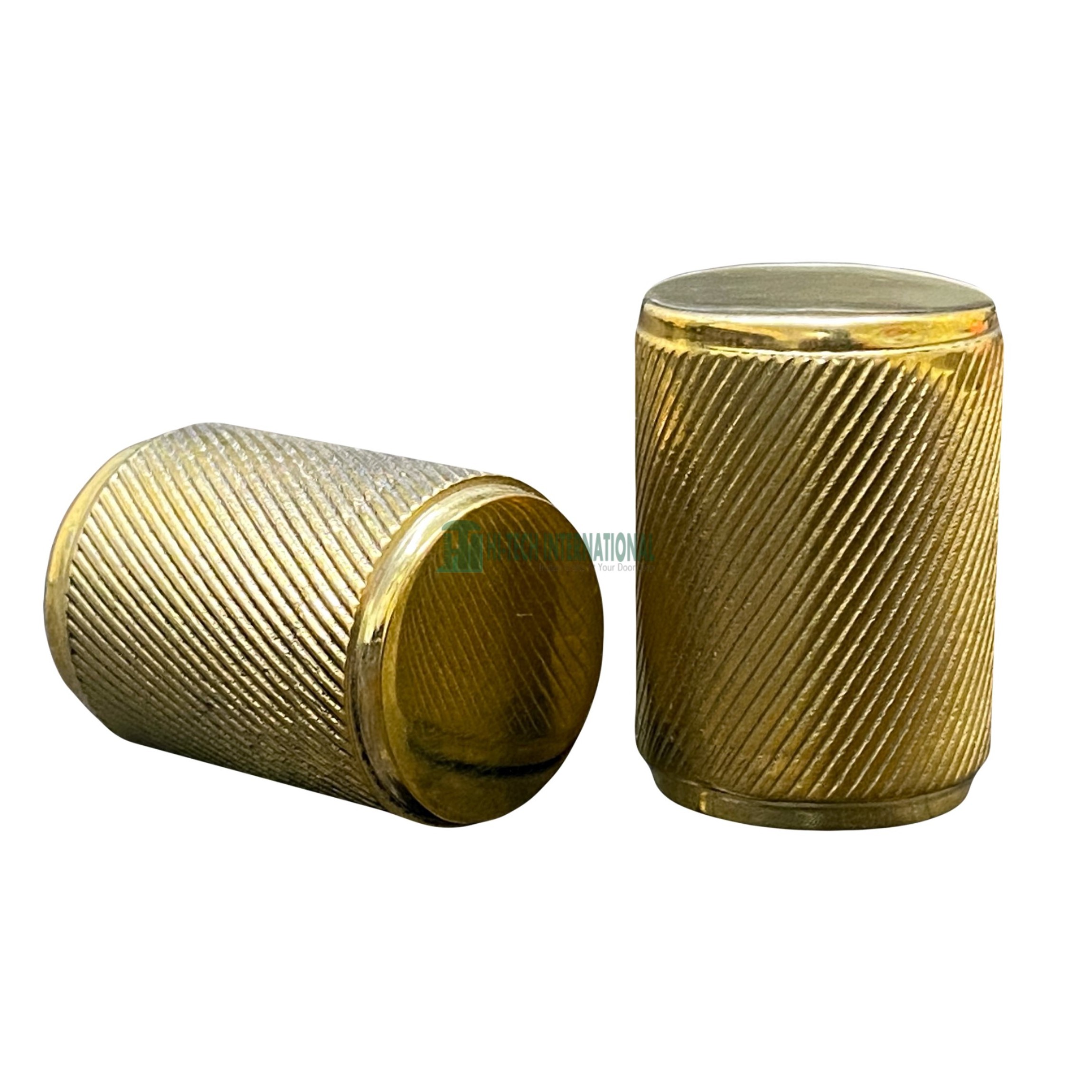 Brass Knurled Cabinet Knob - Solid Gold Handmade Drawer Knob - High Quality Polished Metal Cabinet Pull