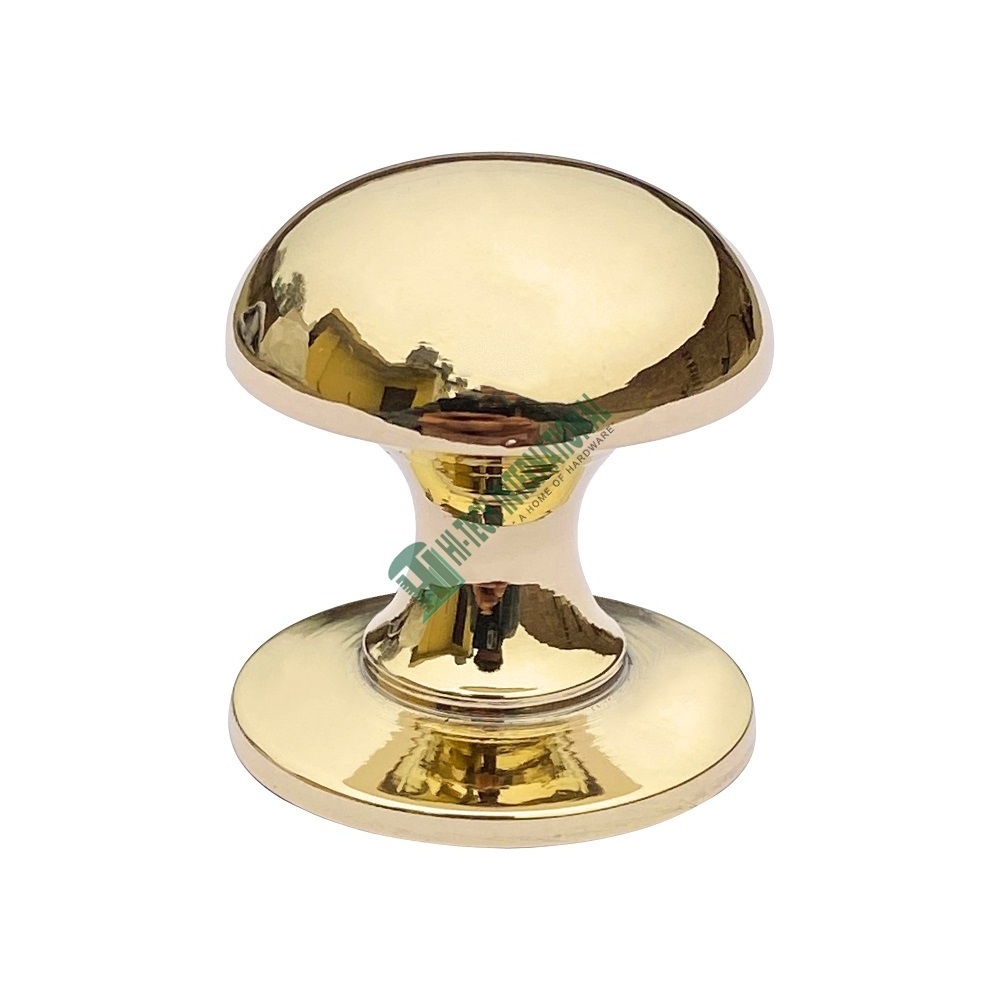 Brass Mushroom Cabinet Knobs Gold Solid Brass Polished Metal Drawer Knob Small Cupboard Hardware Custom Bulk India Manufacturer