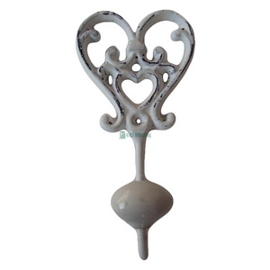 Antique Iron Hooks -  Metal - Iron - Antique - White - Single - Coat Hooks - Hangers - Handmade - Wholesale Bulk Manufacturers