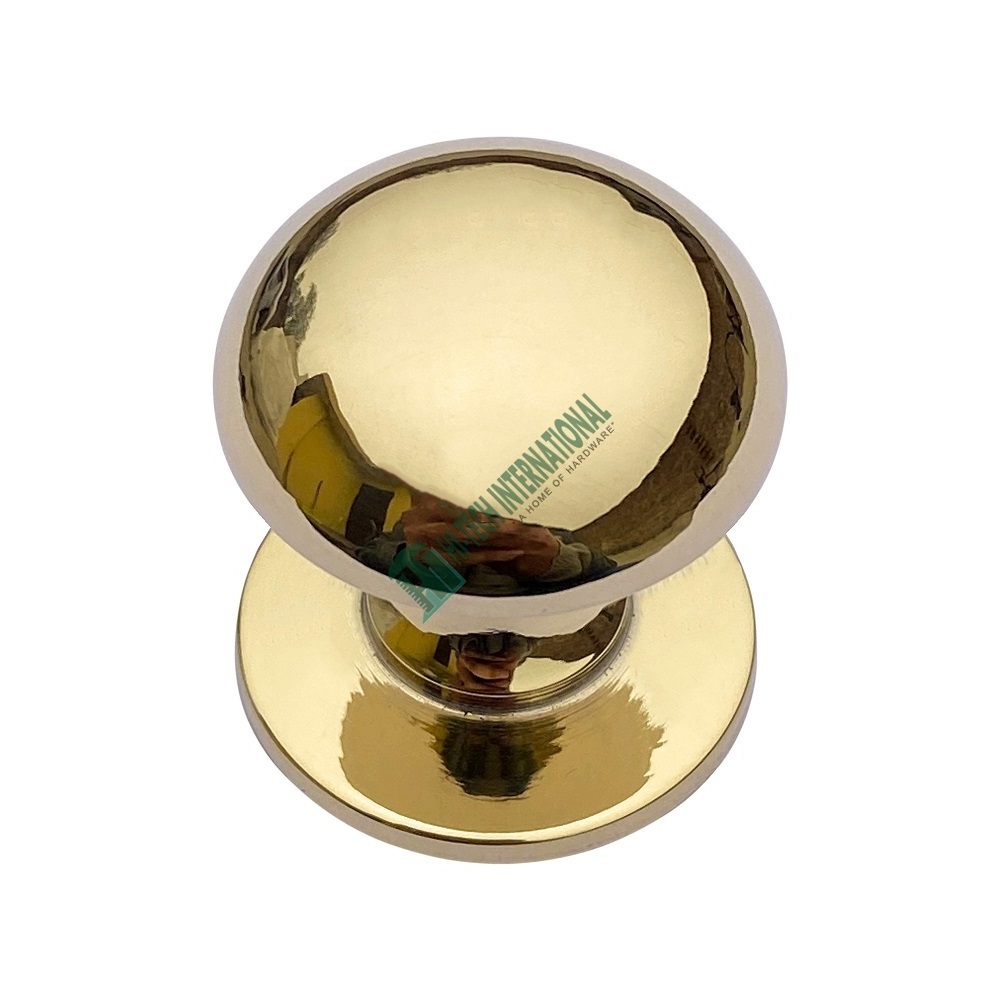 Brass Mushroom Cabinet Knobs Gold Solid Brass Polished Metal Drawer Knob Small Cupboard Hardware Custom Bulk India Manufacturer