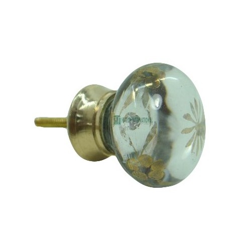 Designer Glass Cabinet Knobs - Clear Drawer Knobs -  Multi Purpose Cabinet Knobs - Wholesale Bulk India Manufacturer