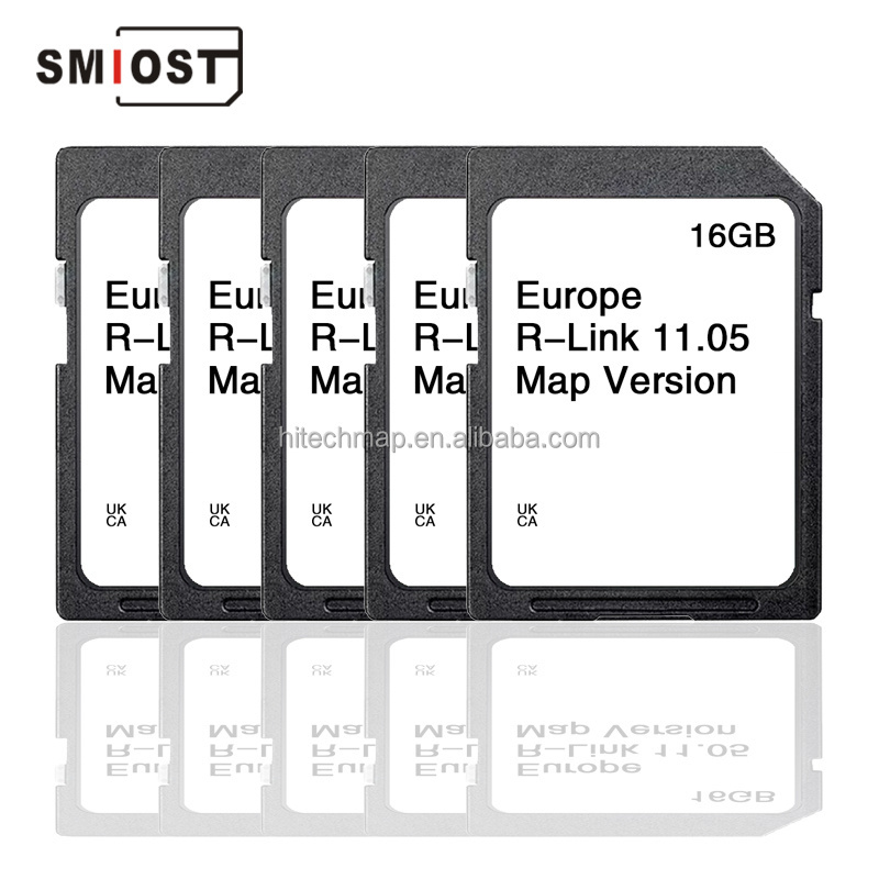 SMIOST GPS Maps Sat Navigation SD Card Auto Changeable CID Micro Clio 3 for Renault Trafic 2023 R Link 11.05 Europe