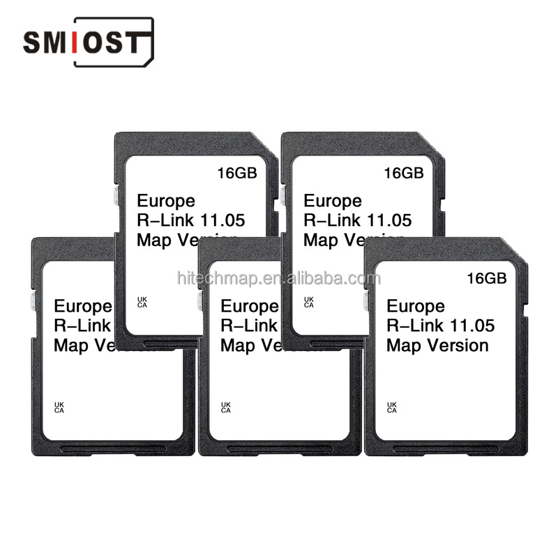 SMIOST GPS Maps Sat Navigation SD Card Auto Changeable CID Micro Clio 3 for Renault Trafic 2023 R Link 11.05 Europe