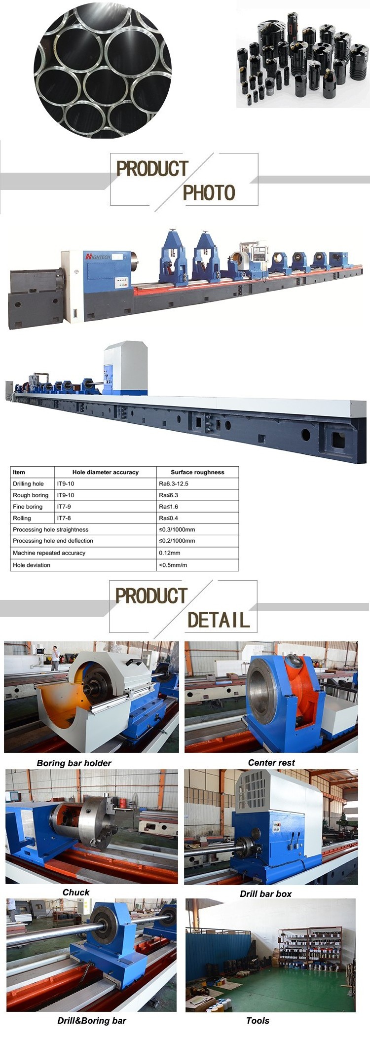 TK2120G*6m horizontal cnc bta Deep hole drilling and boring machine tool