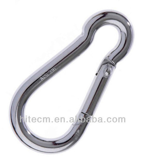 Stainless steel carabiner spring snap hook