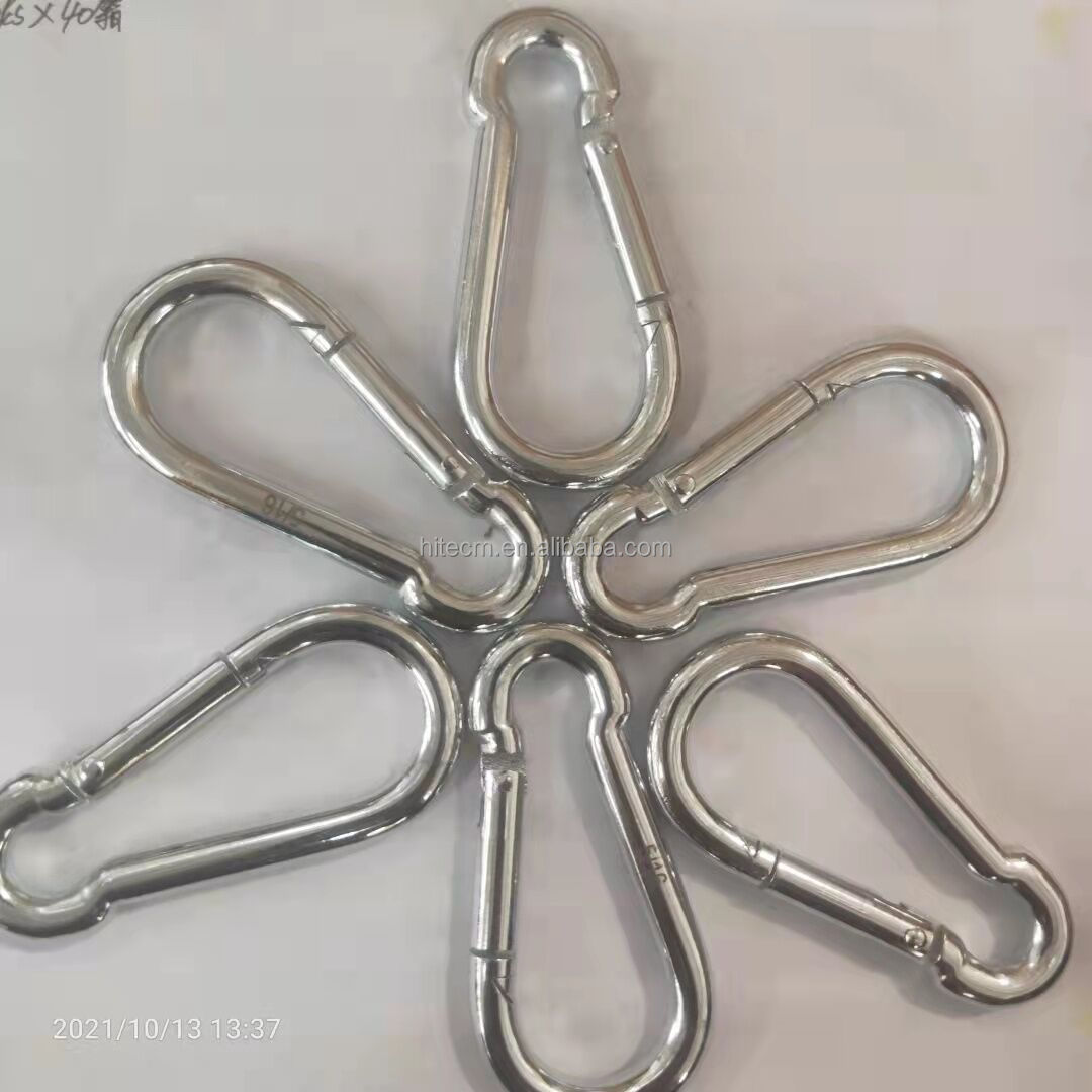 Stainless steel carabiner spring snap hook