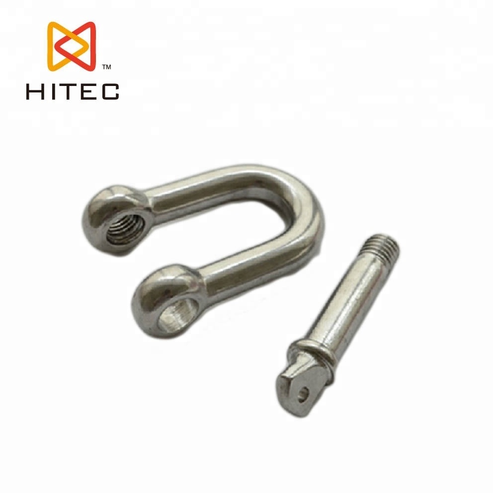 Train car stainless steel european type large square d shackle with screw pin