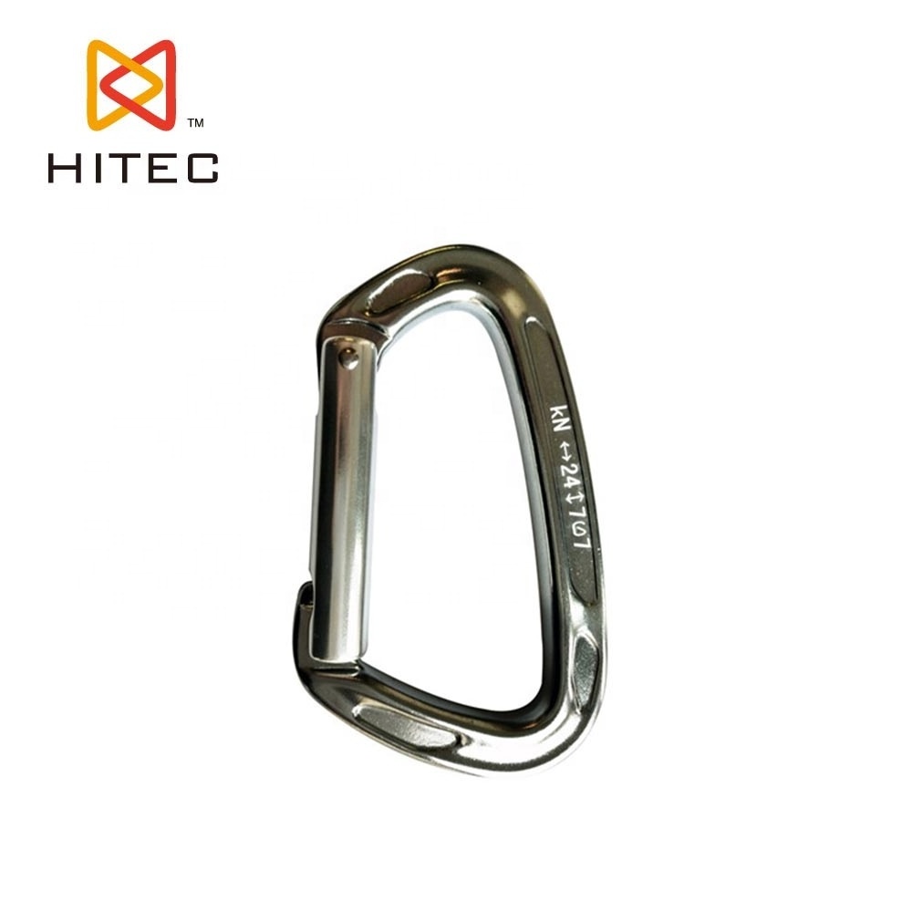 Aluminum Carabiner-Straight Gate climbing snap bag hook