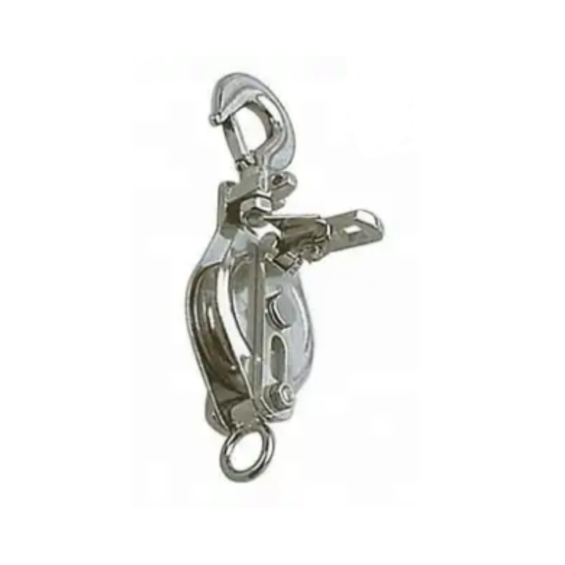 Mrine hardware Stainless steel rope open body block pulley with hook