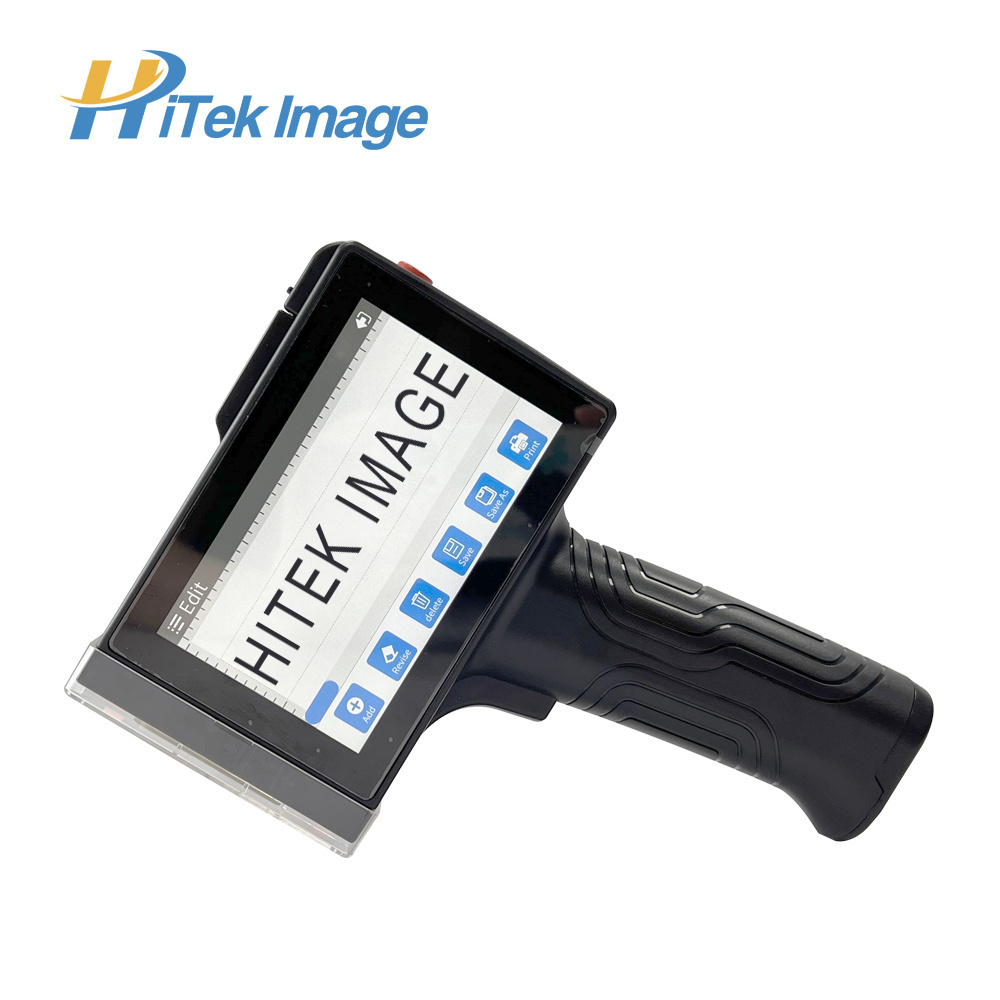 HITEK Tij 12.7MM IP100 handheld inkjet Printer Batch Code Printing Machine for Food Plastic Iron Bag Bottle Can Box