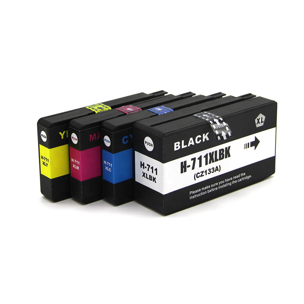 HITEK Compatible HP 711 XL 711XL CZ133A CZ130A CZ131A CZ132A Color Inkjet Ink Cartridge For Designjet T120 T520 Printers