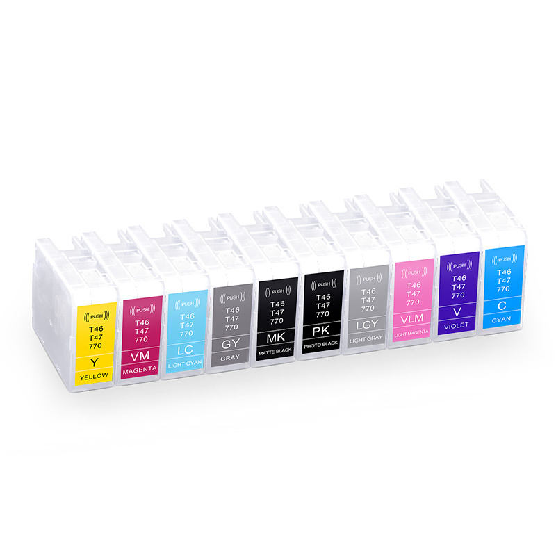 HITEK P700 P900 Refillable Ink Cartridge With Chip For Epson SC-P700 P900 P708 P908 770 Printer