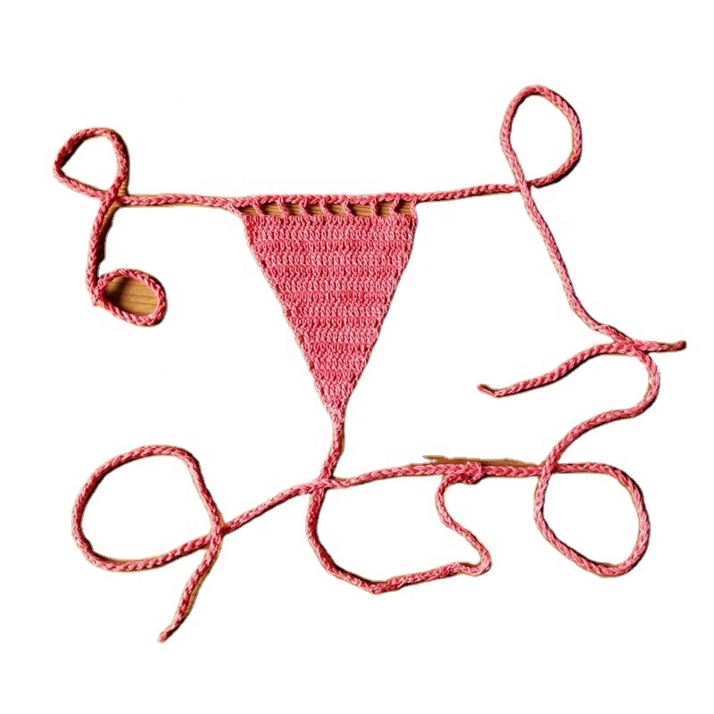 CHSD-X006 Hand Crochet Lace Thong String extreme sexy Women Mini Secret Swim Brief  Bikini Micro bikini swimwear