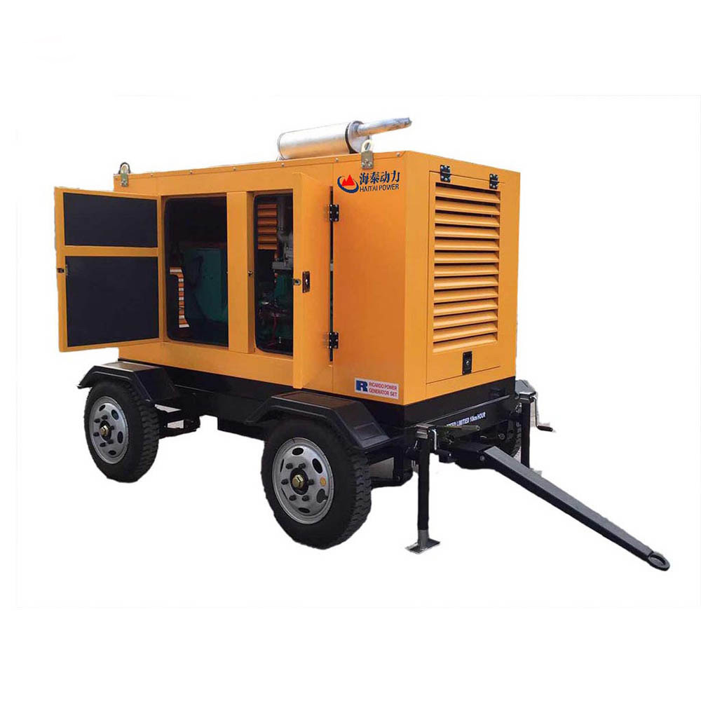 8kw 10kw 15kw 20kw 25kw 30kw Cheap Portable Three Phase Mini Trailer Diesel Generator With Soundproof Canopy