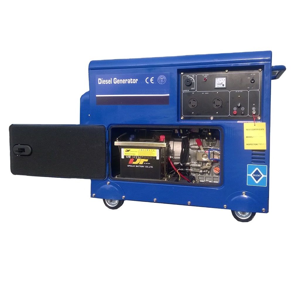 Silent 10 kva 15kva Small Cheap Electric 10kW 15kW 24v DC Power Diesel Generator Portable For Home Use