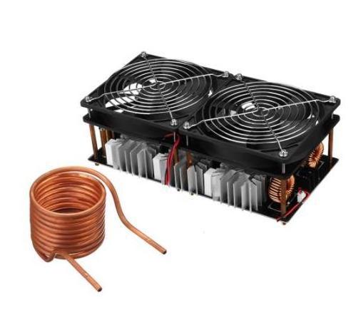 DC 48V 50A Power Supply + 2.5KW  ZVS Induction Heating Board with Copper Coil and Fan and Crucibles