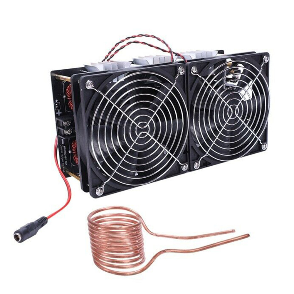 DC 48V 50A Power Supply + 2.5KW  ZVS Induction Heating Board with Copper Coil and Fan and Crucibles