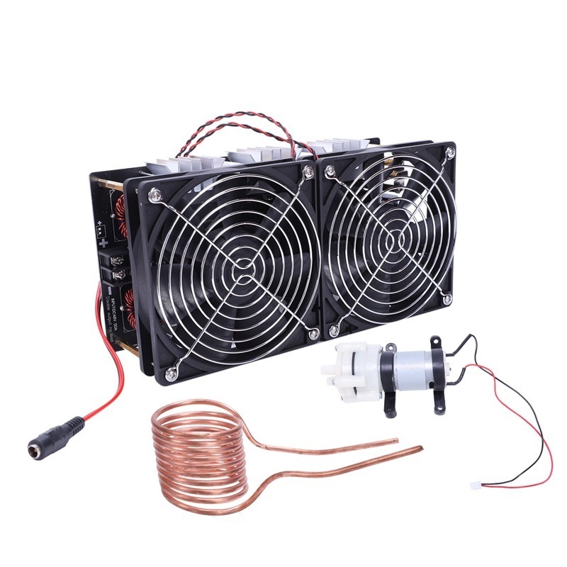 DC 48V 50A Power Supply + 2.5KW  ZVS Induction Heating Board with Copper Coil and Fan and Crucibles