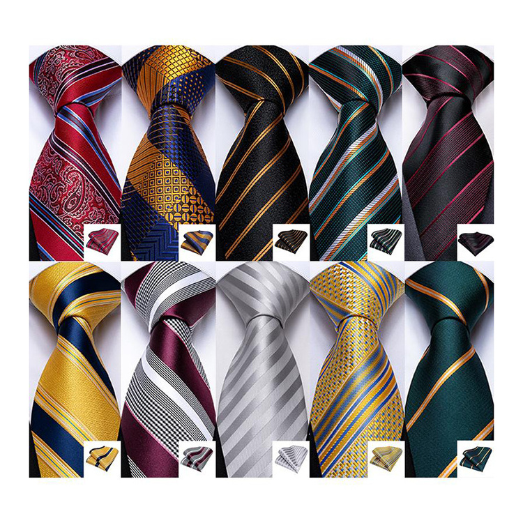 Wholesale New Design Striped Mens Ties Necktie Custom 100% Silk Ties