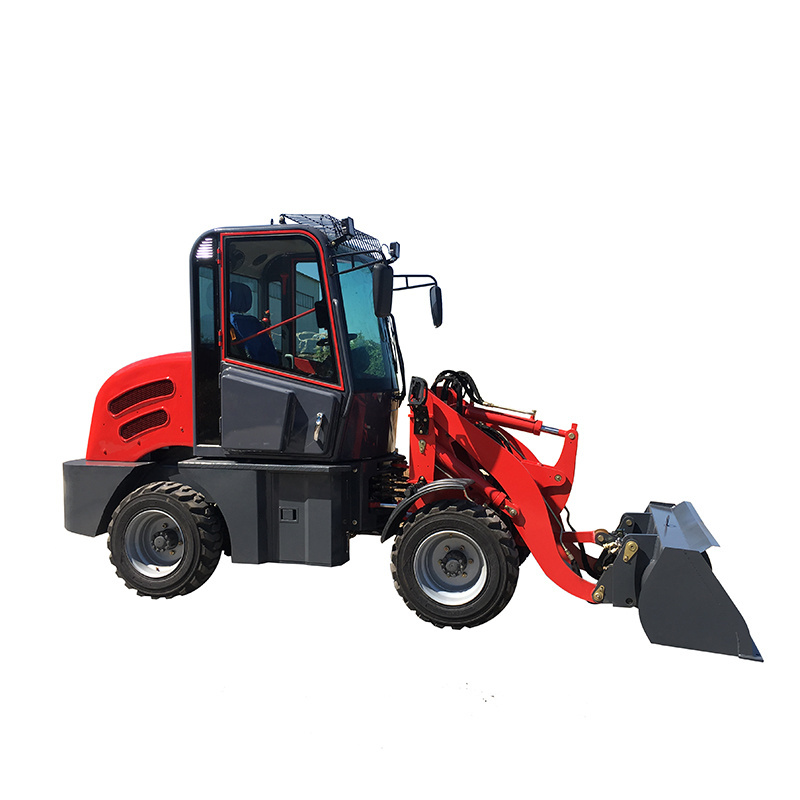 Hitop 500kg 800kg 1 Ton Curtis Controller 600kg Mini Lithium Battery Powered Electric Wheel Loader with Attachment