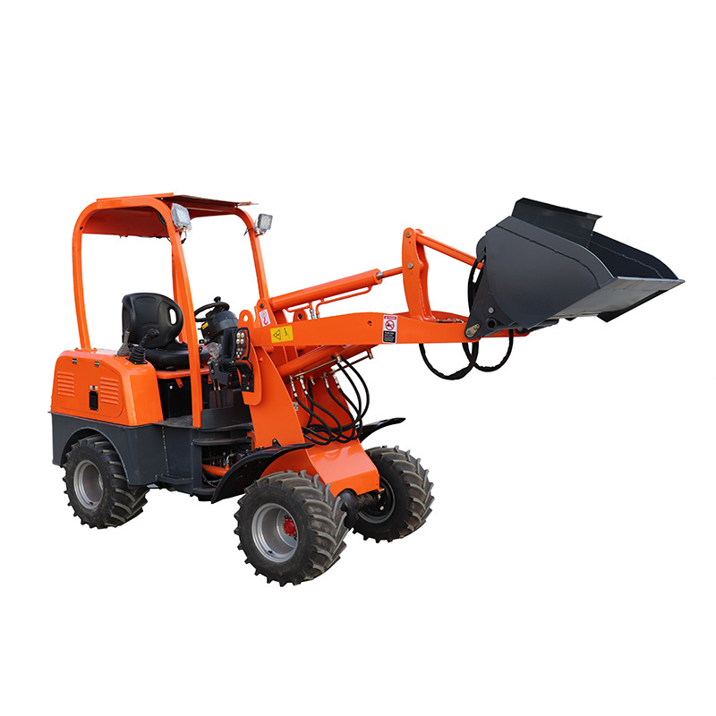 Hitop 500kg 800kg 1 Ton Curtis Controller 600kg Mini Lithium Battery Powered Electric Wheel Loader with Attachment