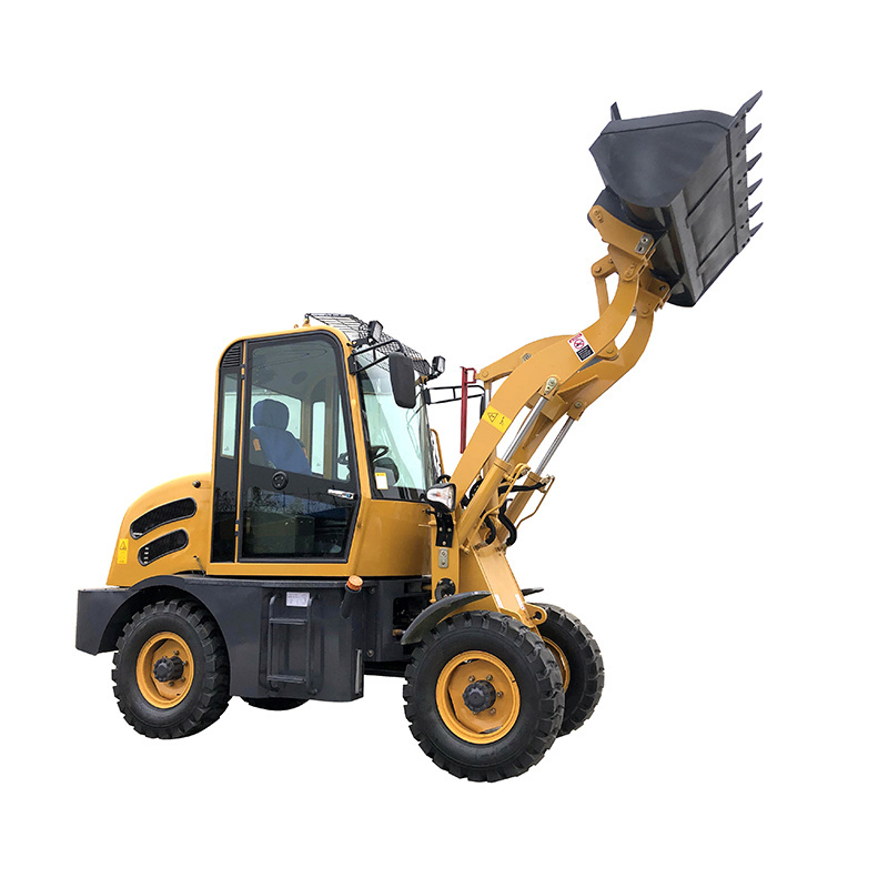 Hitop 500kg 800kg 1 Ton Curtis Controller 600kg Mini Lithium Battery Powered Electric Wheel Loader with Attachment