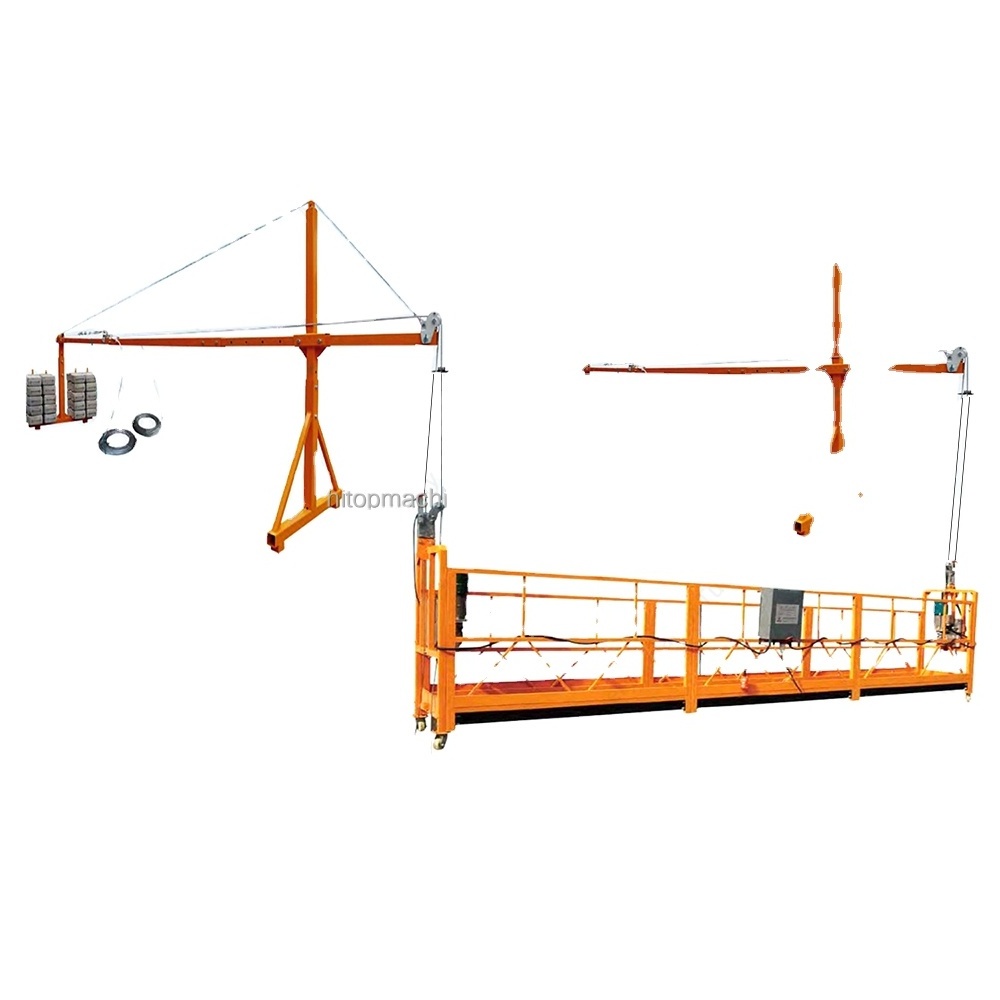 Good Price  ZLP630 Electric Aerial Motorized Rope Temporary Suspended Working Painted Platform