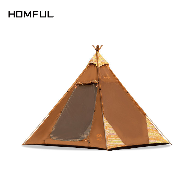 HOMFUL  new arrival outdoor camping glamping waterproof tent 210T polyester  tent  4 corners of the tent