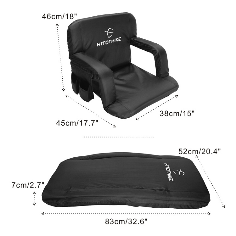 Hitorhike Adjustable Portable Soccer Stadium Seat chair  with Padded Cushion