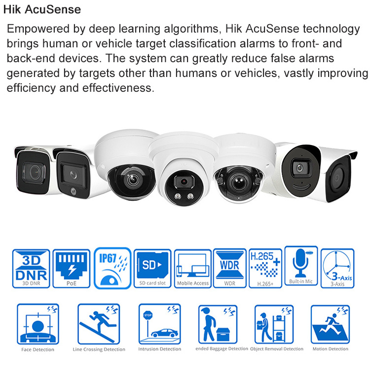 Hik 4Mp Home & Outdoor Audio Security Ip Camera Hikvis Visions H.265 Hikvesion Cctv Camera