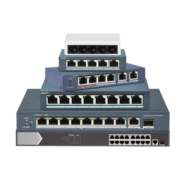 HIK 4 5 6 8 12 16 24 30 48 54 port 10/100M 32 48 Gbps ethernet fiber gigabit PoE Network Switch