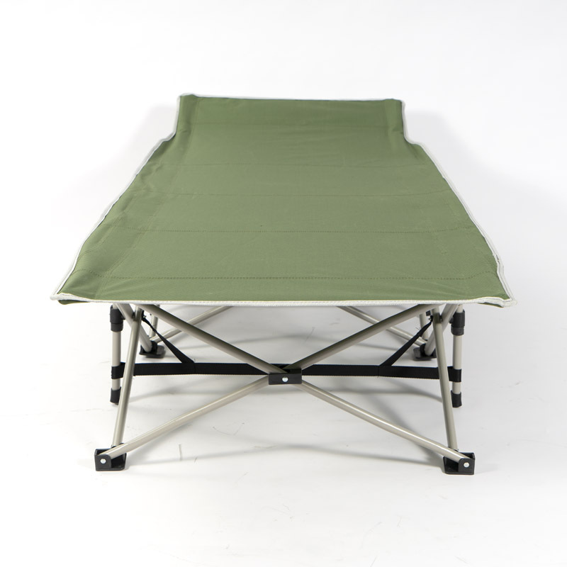 2024 outdoor portable office sleeping bed camping single bed with side pocket custom color folding camping cot beds