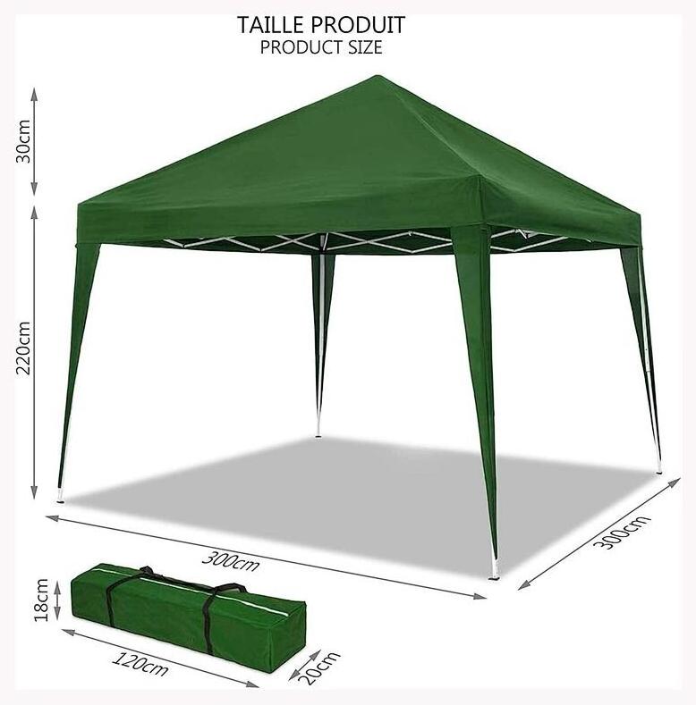 Hitree  All weather cheap roman metal line 3X3M outdoor garden gazebo beach tent Waterproof sunshade Folding Garden Gazebo 3x3