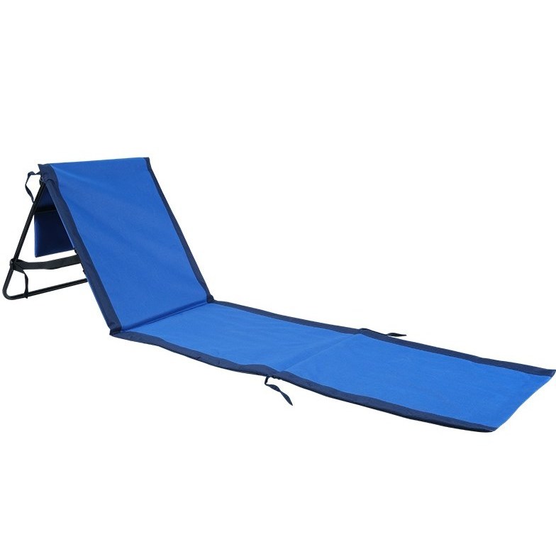 Portable Beach Mat Lounge Chair Lightweight Beach Chairs for Adults Adjustable Folding Reclining Beach Mat with Back