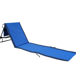 Portable Beach Mat Lounge Chair Lightweight Beach Chairs for Adults Adjustable Folding Reclining Beach Mat with Back