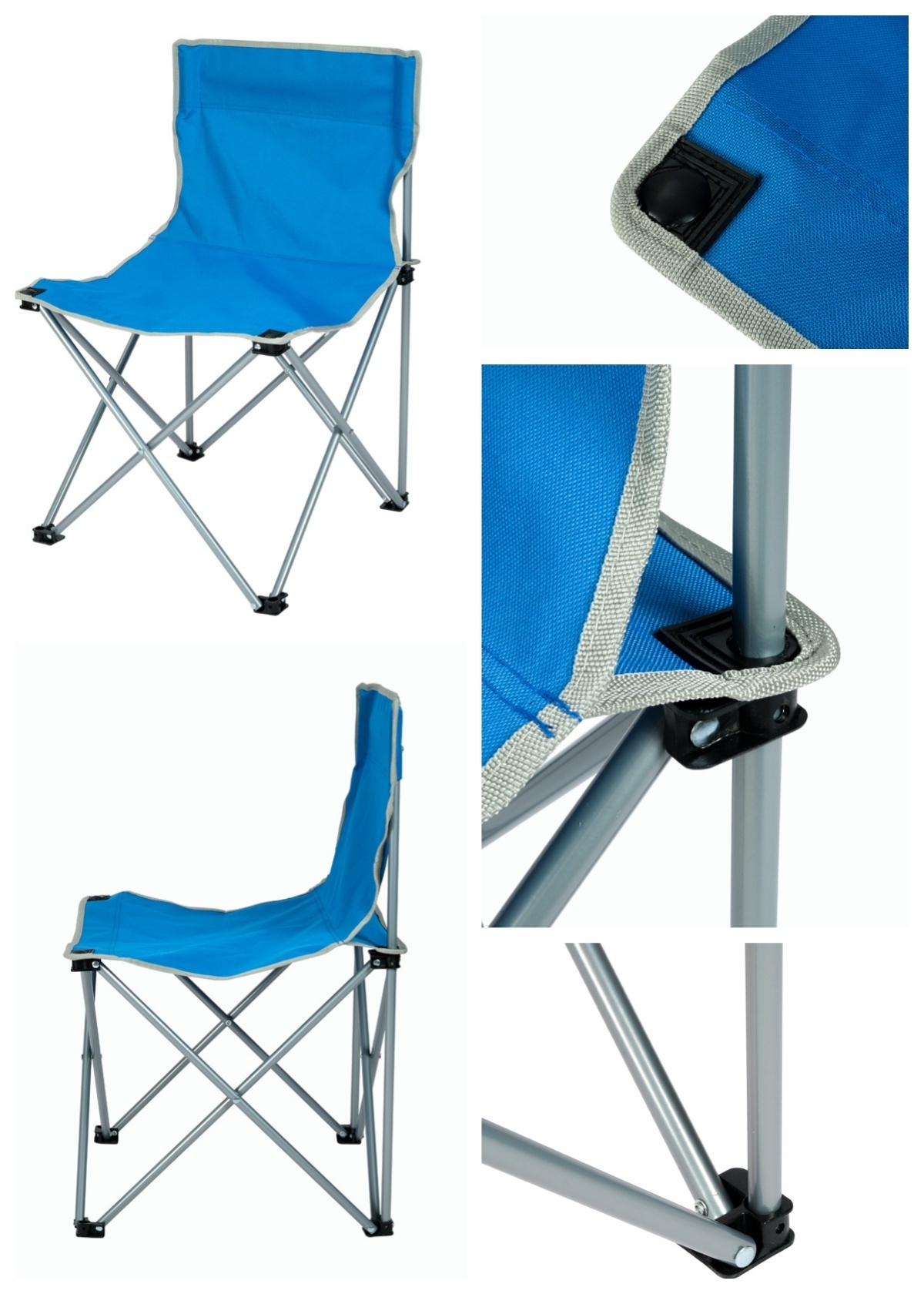 Wholesale 600x300D Polyester 0.7mm Iron Tube Clearance Camping And Steel Tube Frame Chair And Small Folding Camping Chair