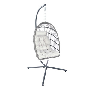 Hot selling Collapsible Hand Made High Quality Patio Swing for Indoor and Outdoor Garden Rattan Wicker Hanging Egg Chair