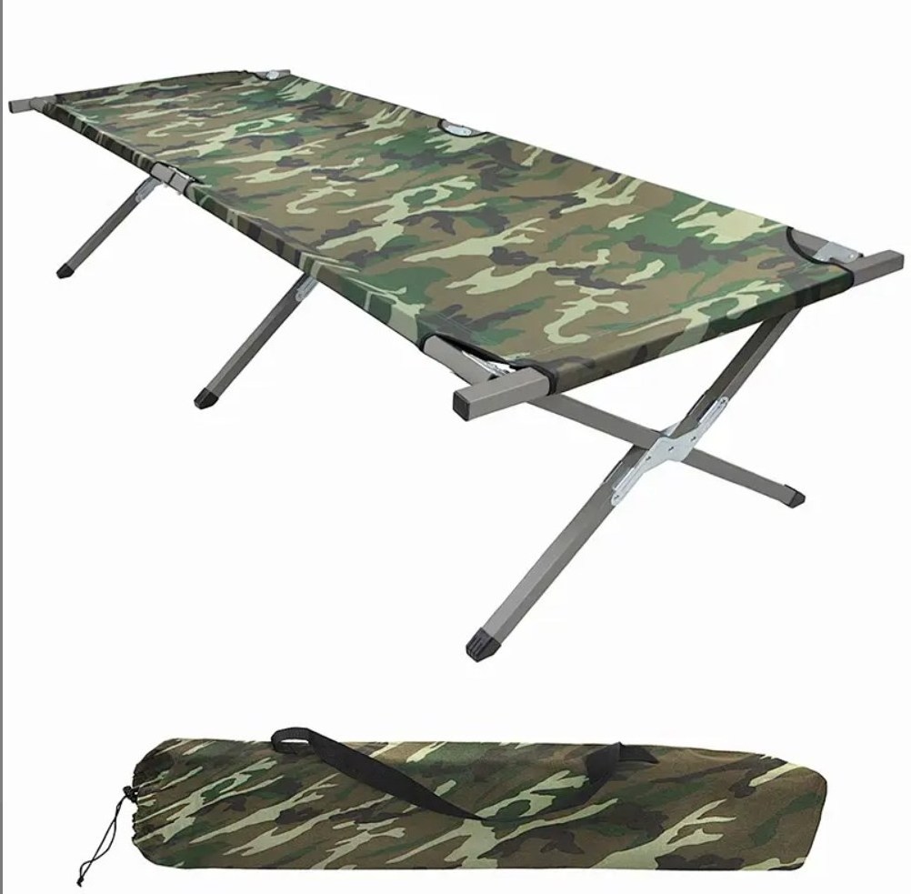 Quality Hitree popular heavy duty large  camping cots outdoor folding bed  portable foldable sleeping stretchers camping  bed