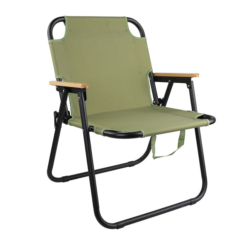 Most Popular Kermit 600D Polyester Clearance Camping And Wooden Canvas Folding Chair And Lightweight Folding Camping Chair