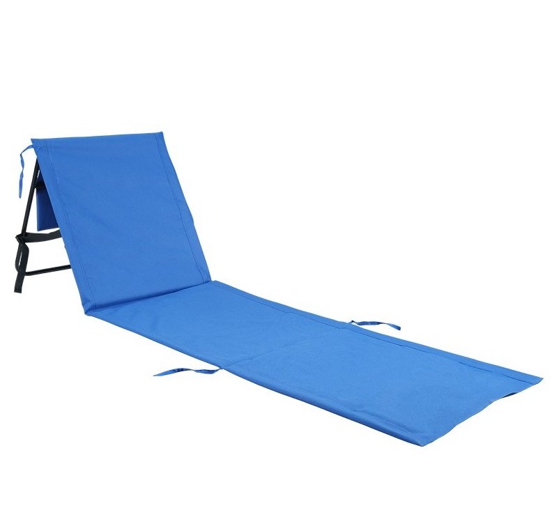 Portable Beach Mat Lounge Chair Lightweight Beach Chairs for Adults Adjustable Folding Reclining Beach Mat with Back