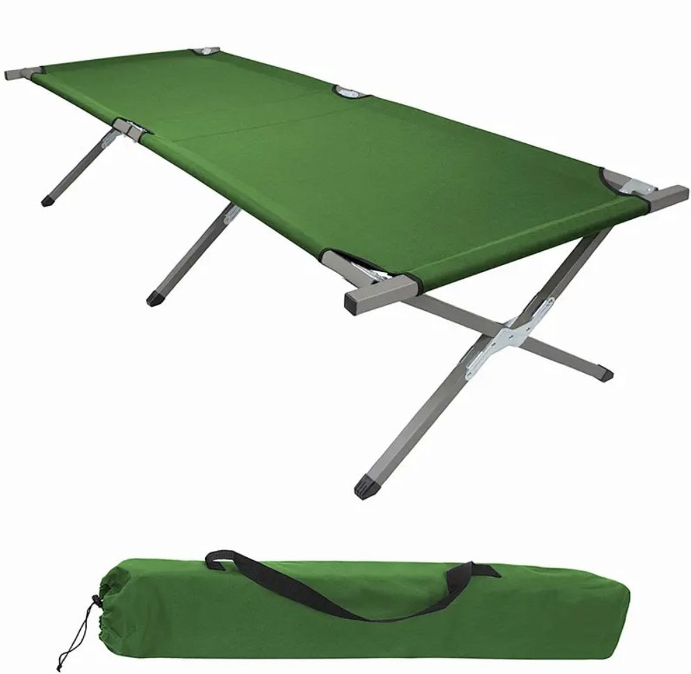 Quality Hitree popular heavy duty large  camping cots outdoor folding bed  portable foldable sleeping stretchers camping  bed