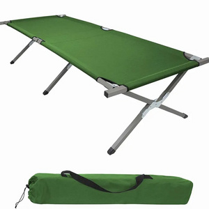 Quality Hitree popular heavy duty large  camping cots outdoor folding bed  portable foldable sleeping stretchers camping  bed