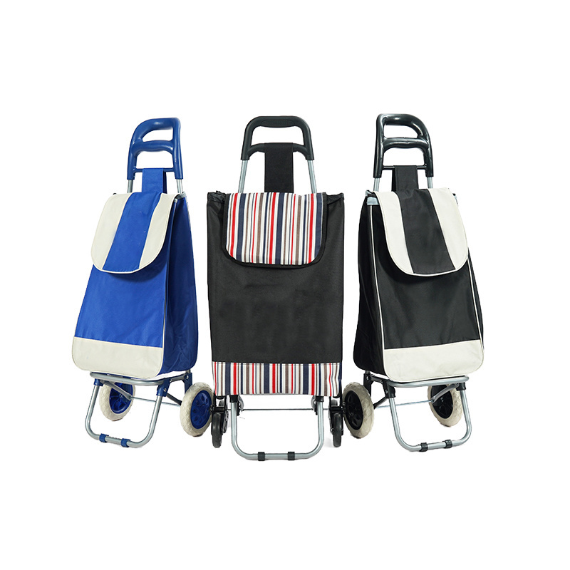 Portable Lightweight Cart Market Detachable Wheel Grocery  Insulation Foldable Shopping Trolley Bag Shopping Trolleys