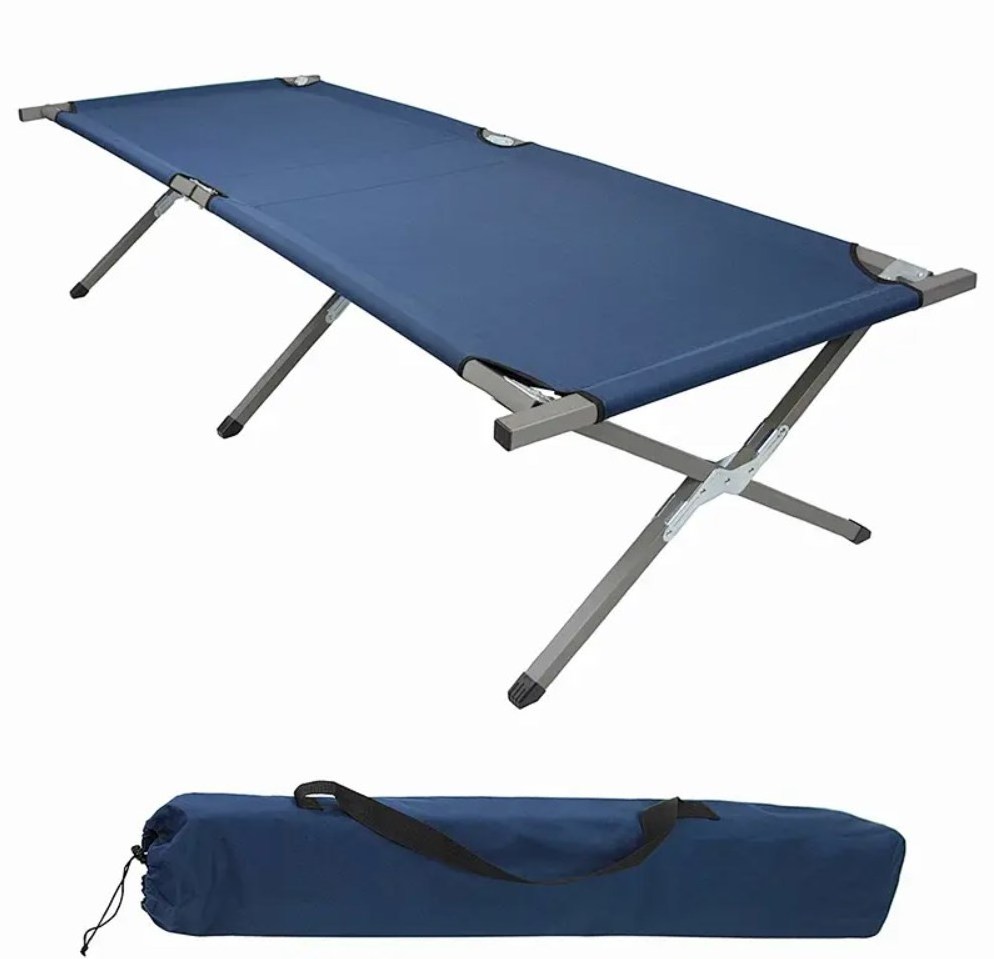 Quality Hitree popular heavy duty large  camping cots outdoor folding bed  portable foldable sleeping stretchers camping  bed