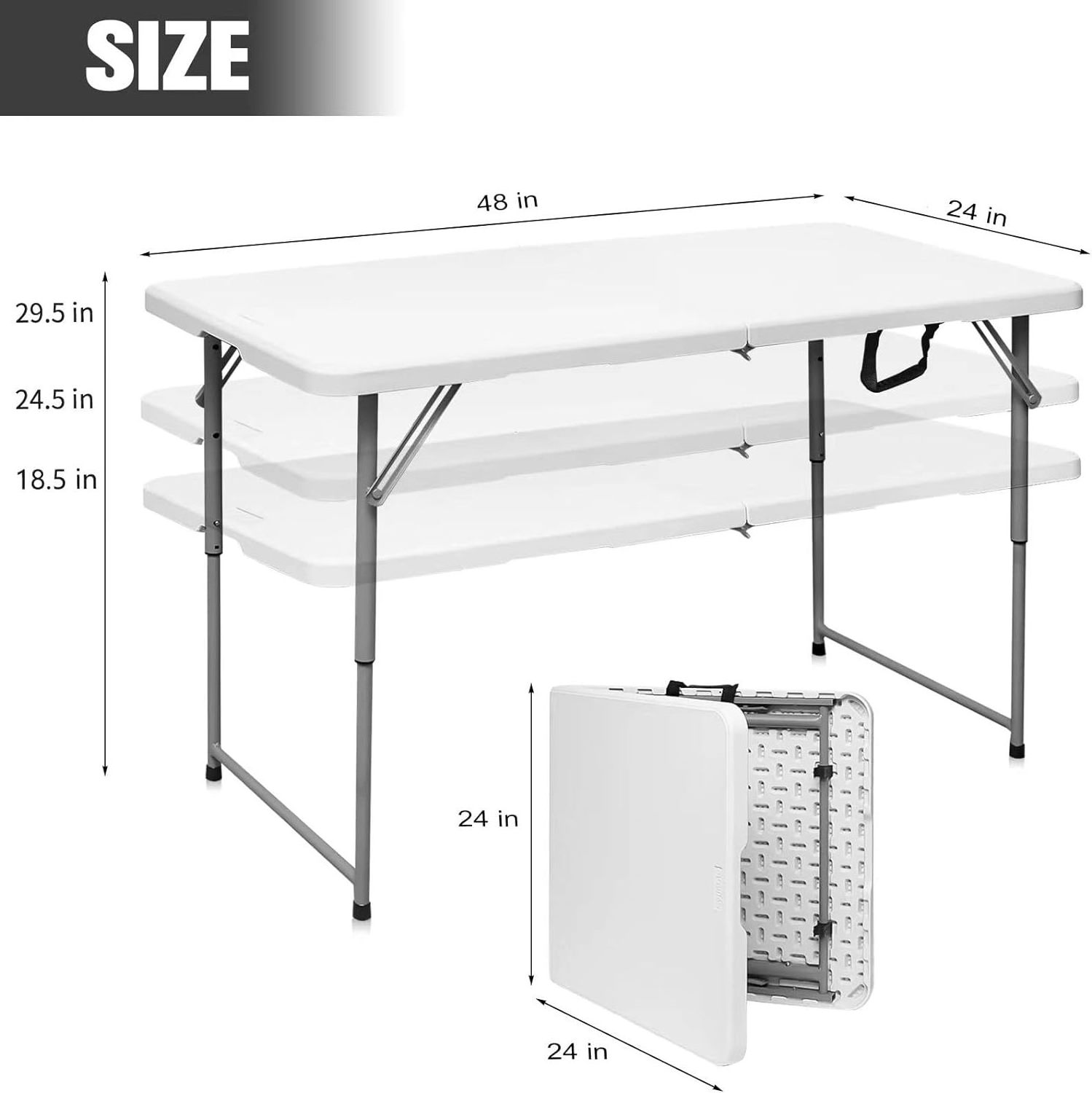 High Quality 4ft/6ft/8ft Outdoor Plastic Tables And Chairs for Party Wedding Garden Events Plastic Folding Table