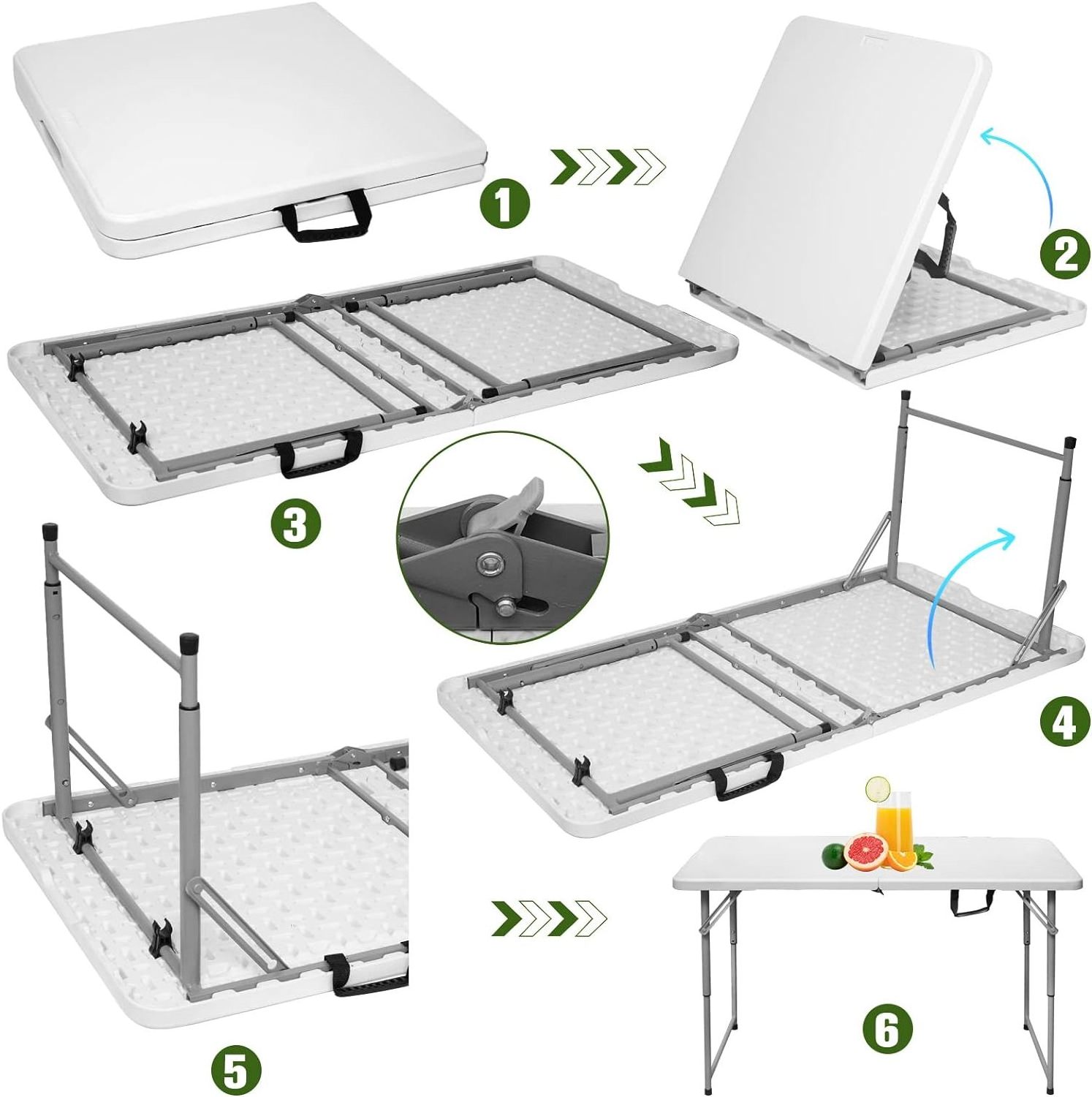 High Quality 4ft/6ft/8ft Outdoor Plastic Tables And Chairs for Party Wedding Garden Events Plastic Folding Table