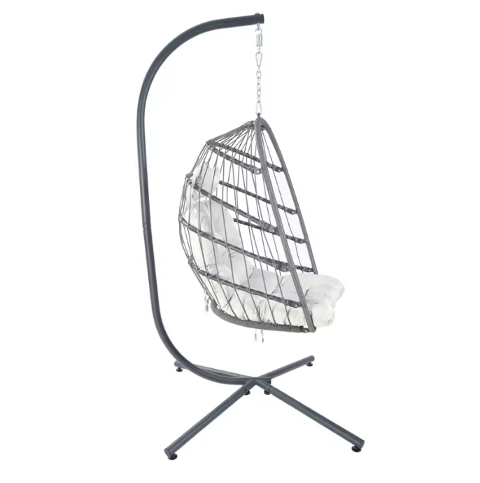 Bestseller Foldable Oval Patio Swing Enjoy indoor and outdoor relaxation with this premium quality weave hanging egg chair